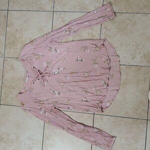 Pink Republic Floral Long Sleeve Top sz S